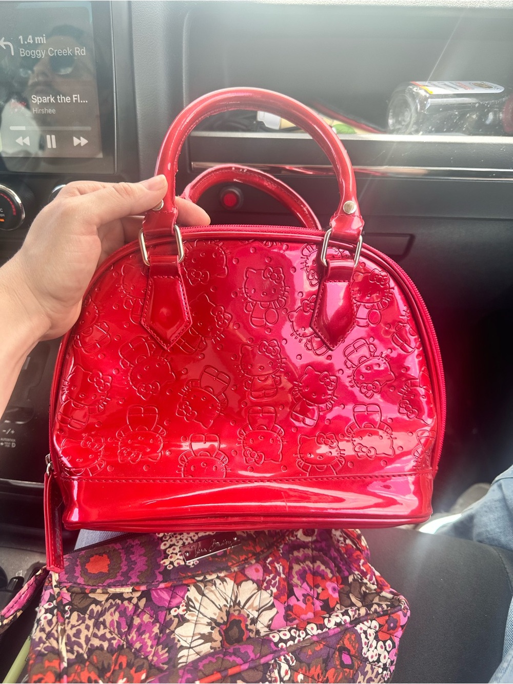 Hello Kitty Loungefly x Sanrio Red Dome Tote Handbag Y2K Rare - Picture 4 of 5